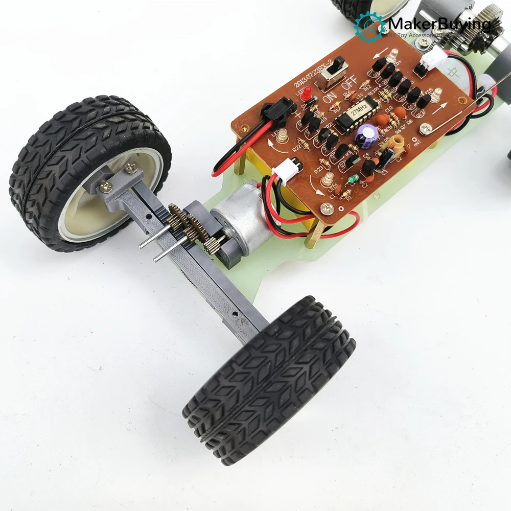 Metal Gear Differential Aluminum Alloy Remote Control Intelligent Car Assembly Maker DIY Toy Kit