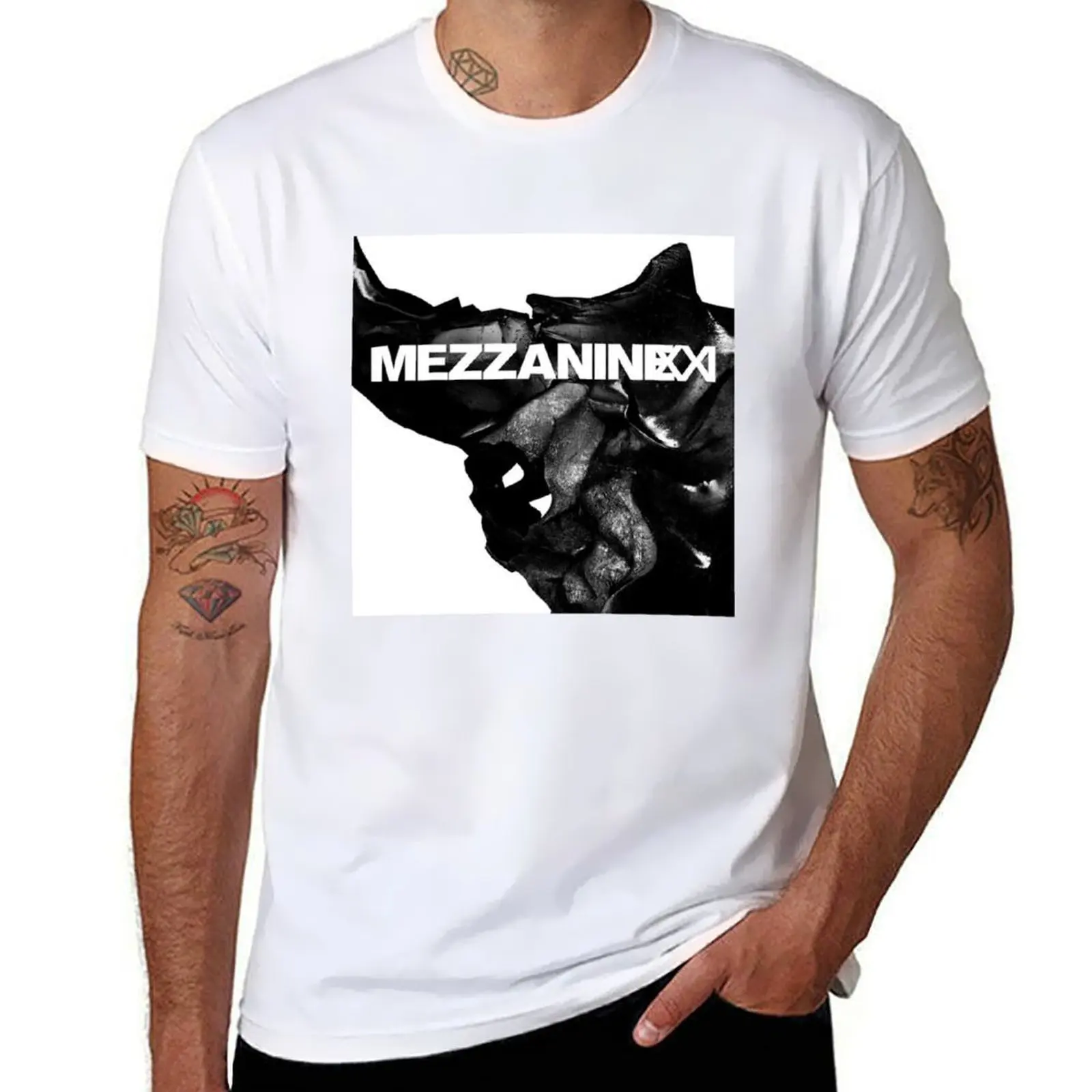 

attack u mezzanine x massive T-Shirt t shirts with prints cotton t shirts man 100% T-Shirt
