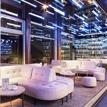 

hit productWholesale Luxury Sofa Set White Leather Nightclub bar Furniture Hotel Waiting Reception Lobby Booth Sofa Set