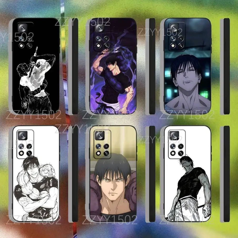 حافظة هاتف Toji Fushiguro Jujutsu Kaisen لهاتف سامسونج S25، S24، Ultra، S20، S30، Plus، S22، S23، Ultra، Plus، 5G سيليكون أسود ناعم