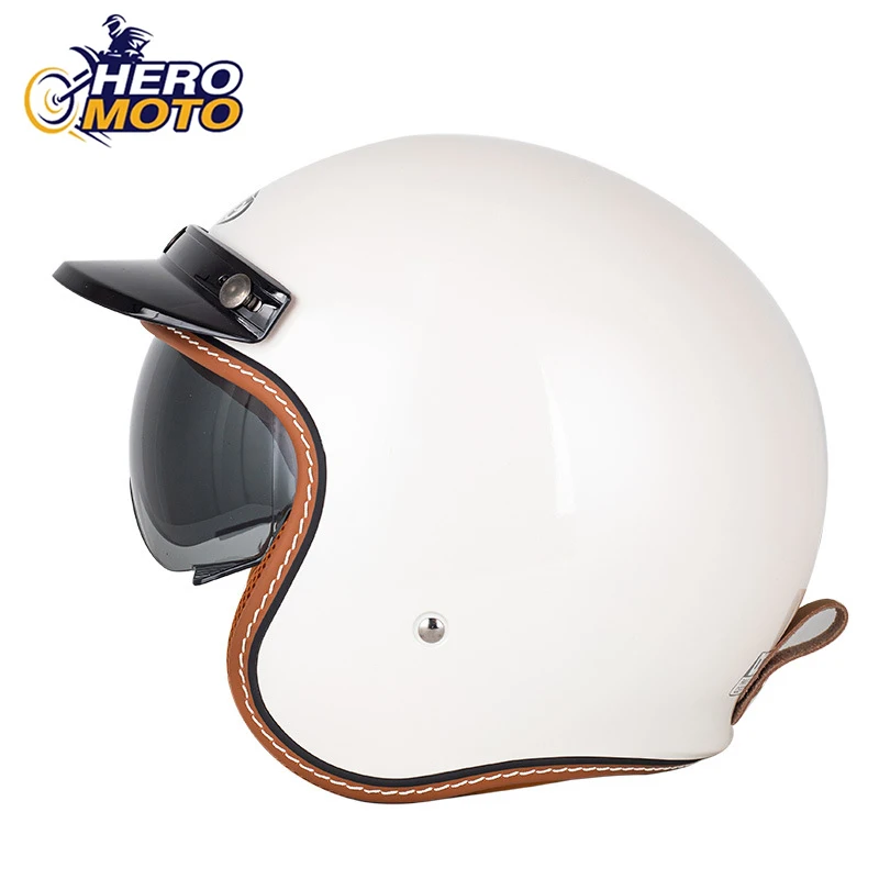 

Retro Motorcycle Helmet Open Face Helmets Biker Moto 3/4 Helmet Wear-Resistant Motorbike Helmet Motorcycle Equipment Summer