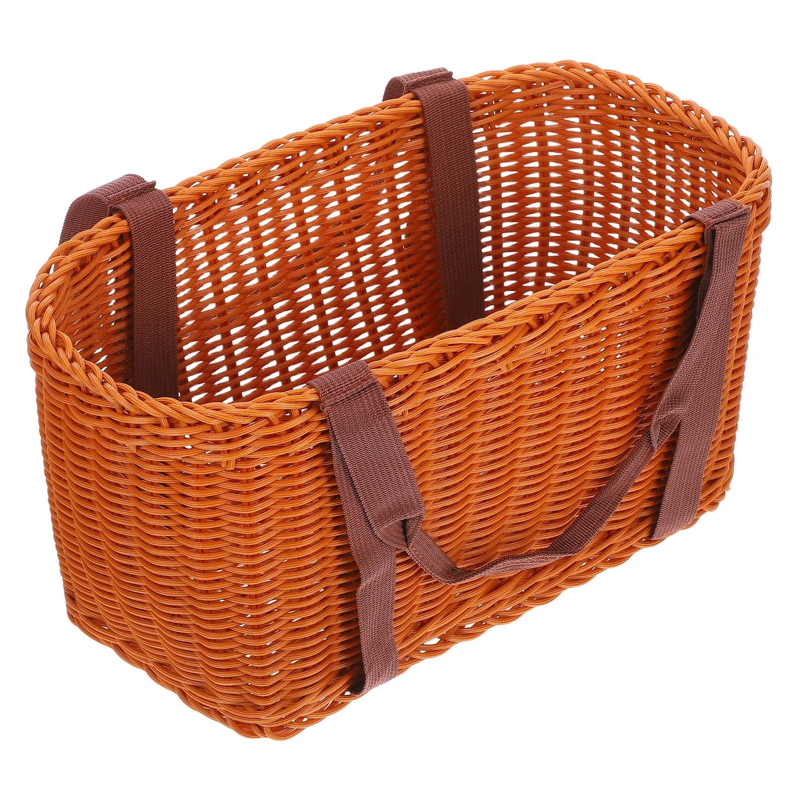 

Rattan Shopping Hand Woven Portable Bag for Handle Bag For Shopping Fruit Kitchen Storage Travel Tote Large Size
