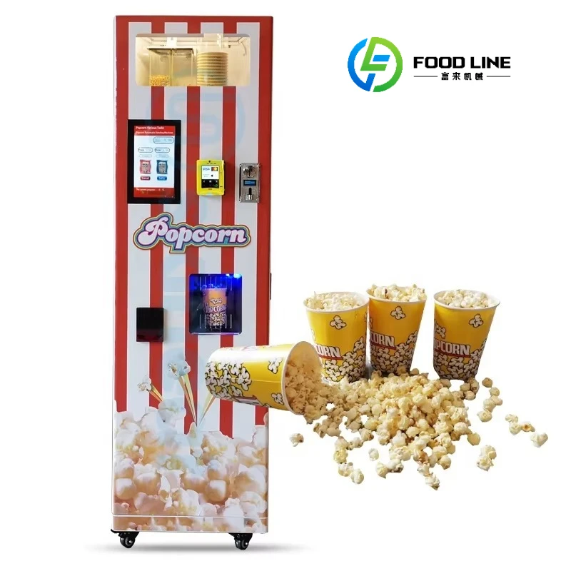 Cinema Snack Vending Machine/24 HOURS Self Service New Design Machine/Automatic Popcorn Maker popcorn Machine Commercial