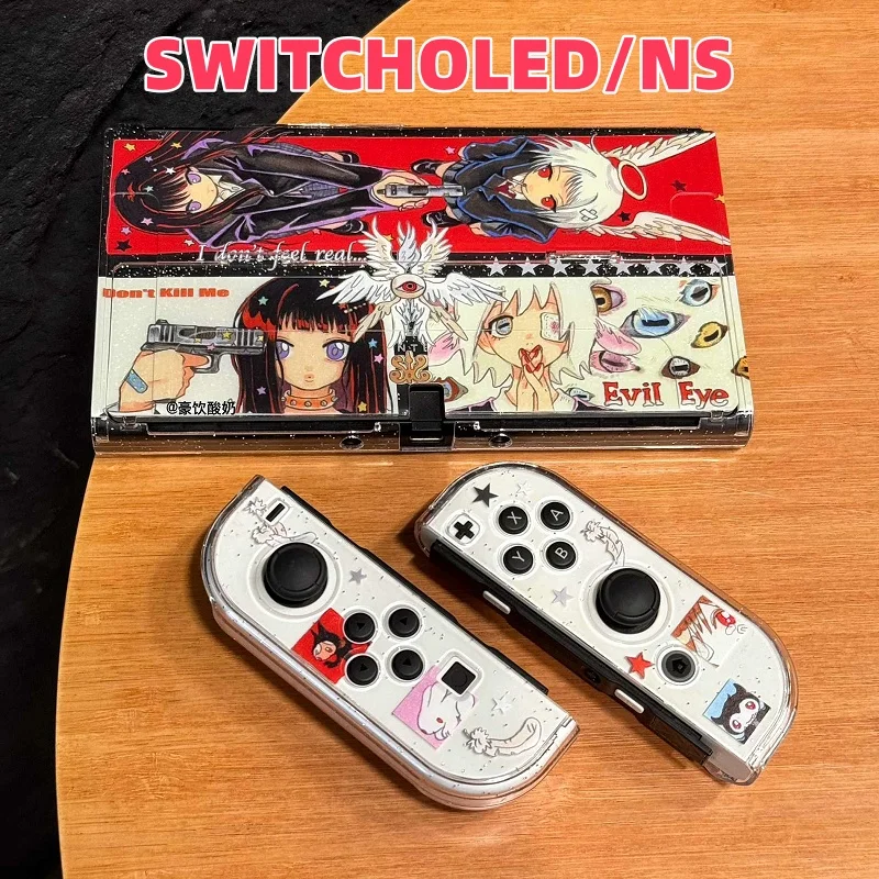 

Original Design Switcholed Protective Shell Customized Y2k Subculture Girl Graffiti Ns Protective Shell Anime Game Peripheral