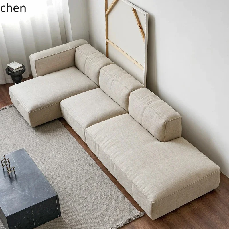 v3 modern simple cotton and linen fabric butter sofa minimalist combination module sofa