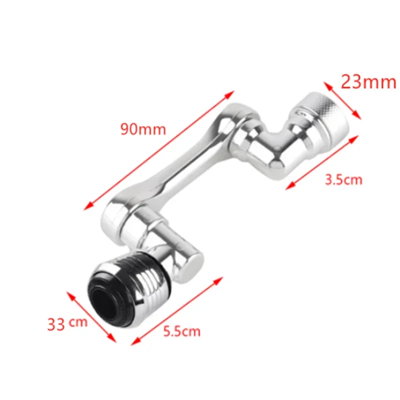 Universal Multifunctional 1080 Rotatable Faucet Extender Sprayer Head Two Outlet Mode Splash Filter Movable Kitchen Bathroom Tap