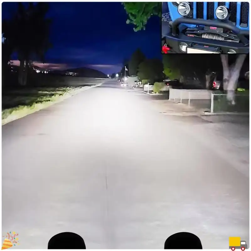 

2Pcs 4 Inch Led Work Light 4X4 Offroad 30W 14000Lm Super Bright White Round Fog Lights For Motorcycle ATV Boat