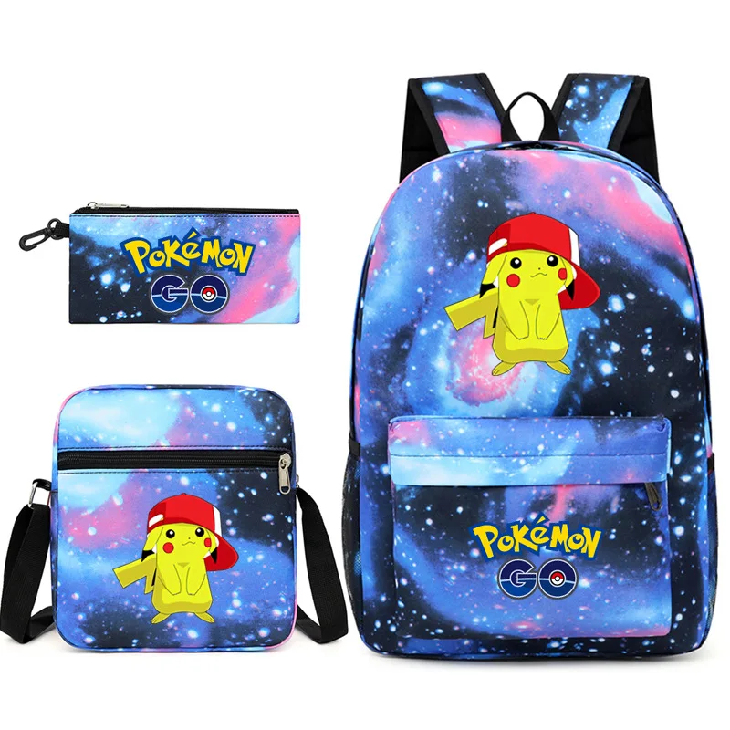 MINISO Pokemon Kawaii Pikachu studente Anime figura portatile Lunch Box Cute Pokemon Series bambini scuola pranzo borsa conveniente