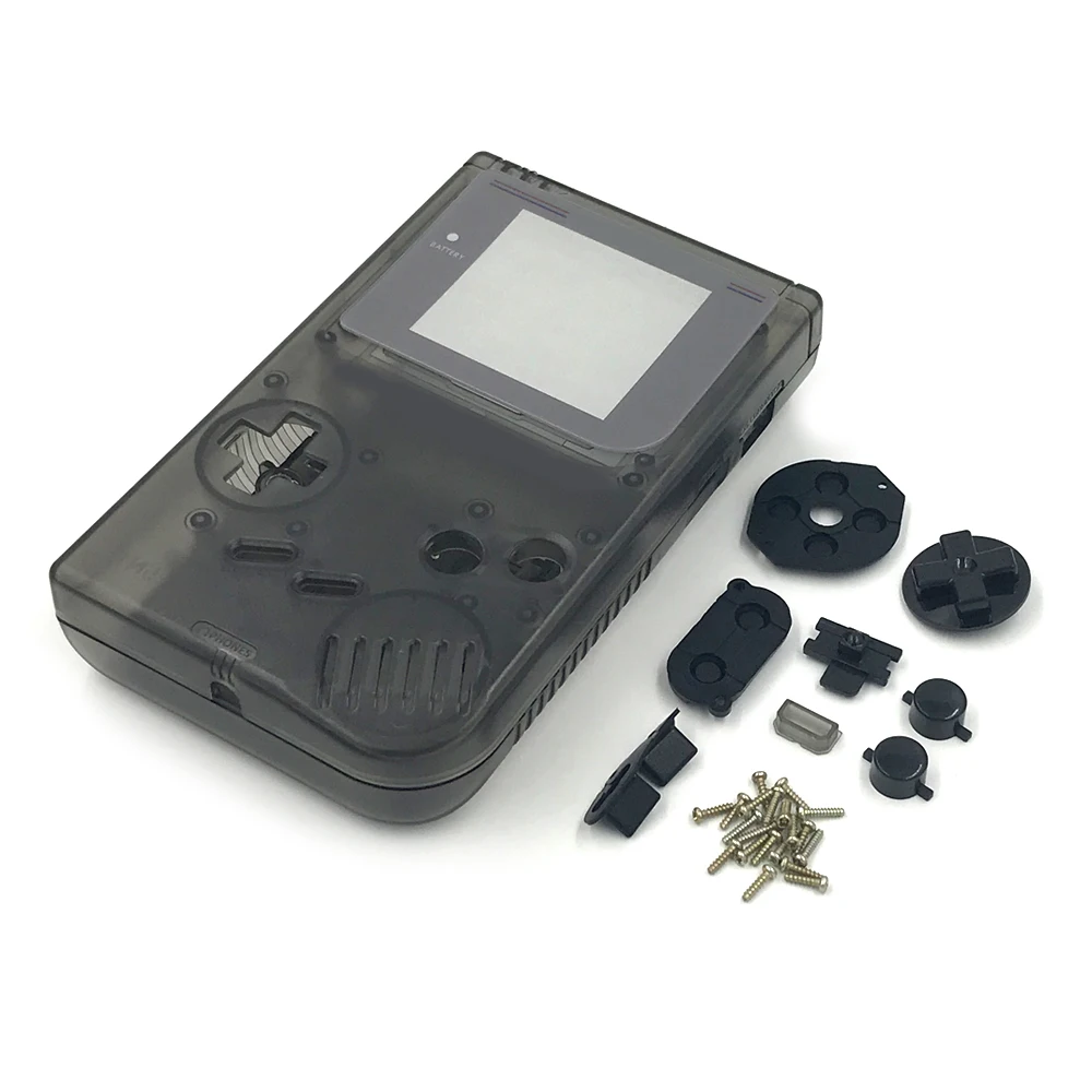Komplettes Gehäuse für GameBoy Classic GB DMG Konsole mit Knopfschrauben, Gummipads und Ersatzteilen