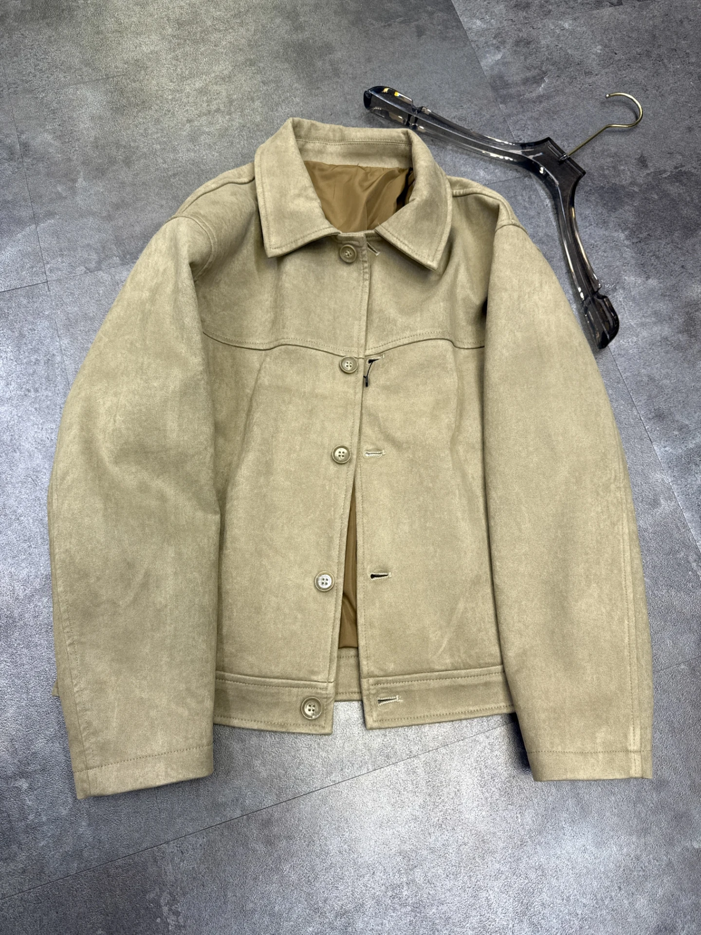 

Замшевая куртка в стиле ретро Faion, удобная повседневная мужская куртка-стойка с длинным свековым откидным воротником, осенняя одежда для повседневного использования