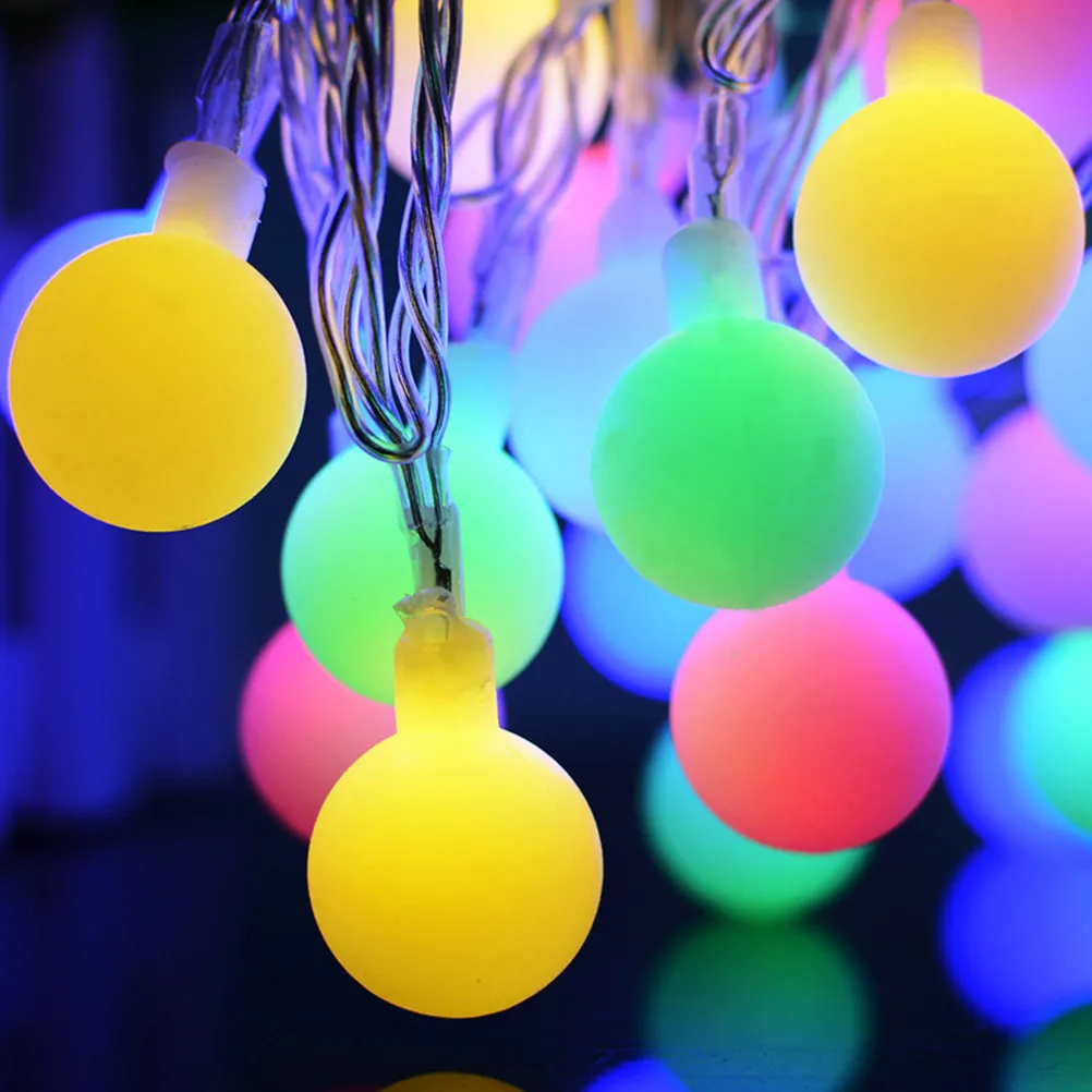 

Светодиодные гирлянды-шары с изменением цвета, 10 м, 100 LED-лампочек, для сада, вечеринок, свадеб, Рождества, Хэллоуина, декоративные, стандарт ЕС