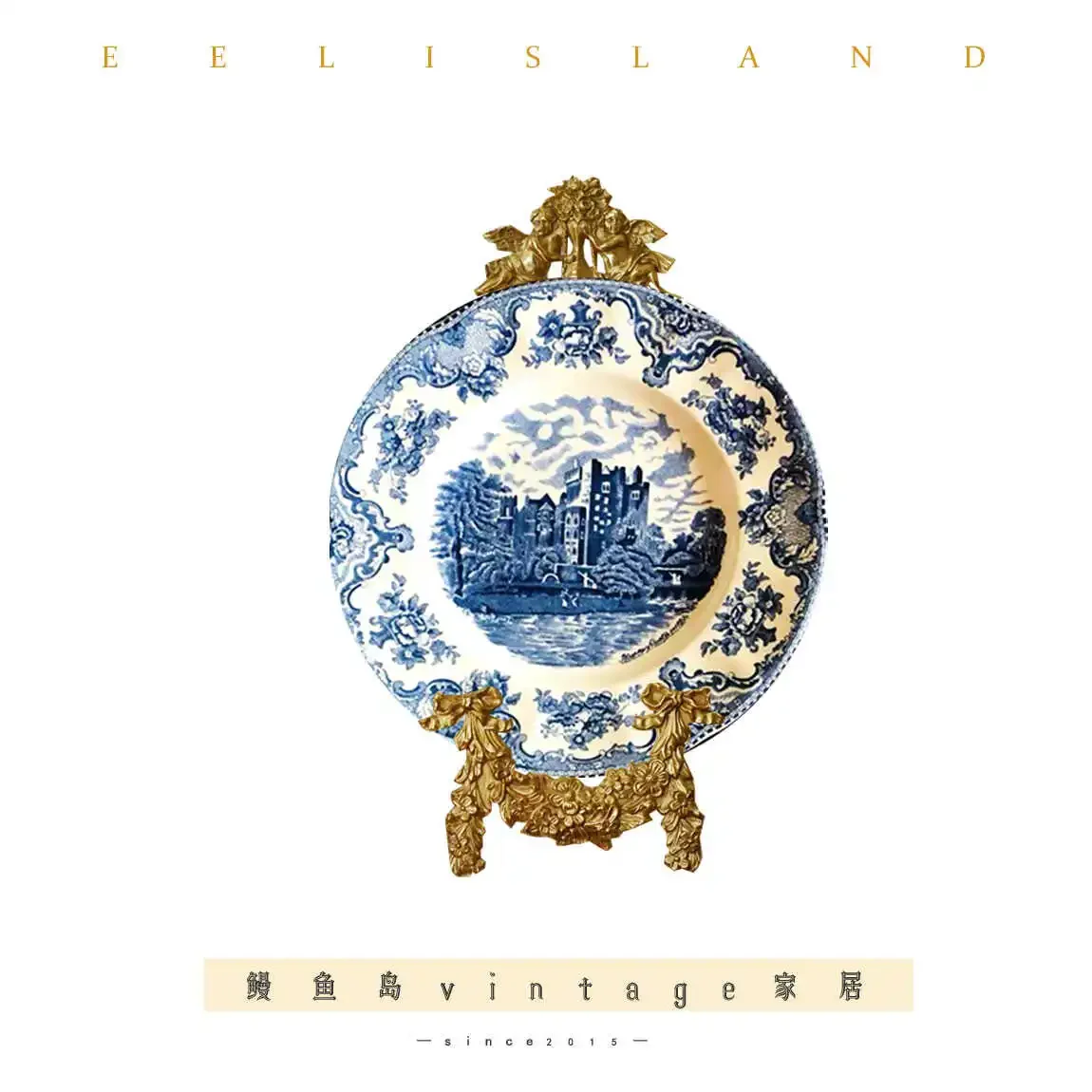 

Европейская ретро латунная тарелка с бантом, чашка, подвесная тарелка, декоративная стойка для гостиной, дома, американский креативный орнамент