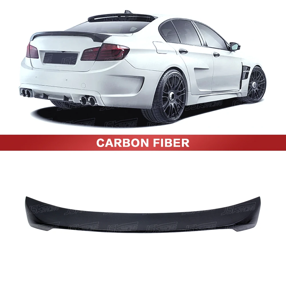 H M5 M Style Real Carbon Fiber Rear Spoiler For Bmw 5 Series F10 F18 2010-2016