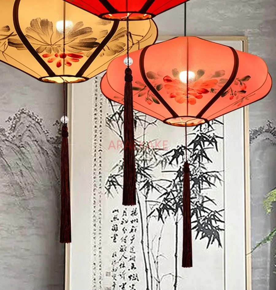 1PCS Chinese style lantern fabric classical color street scenic spots, restaurants, shopping malls, wedding decorations