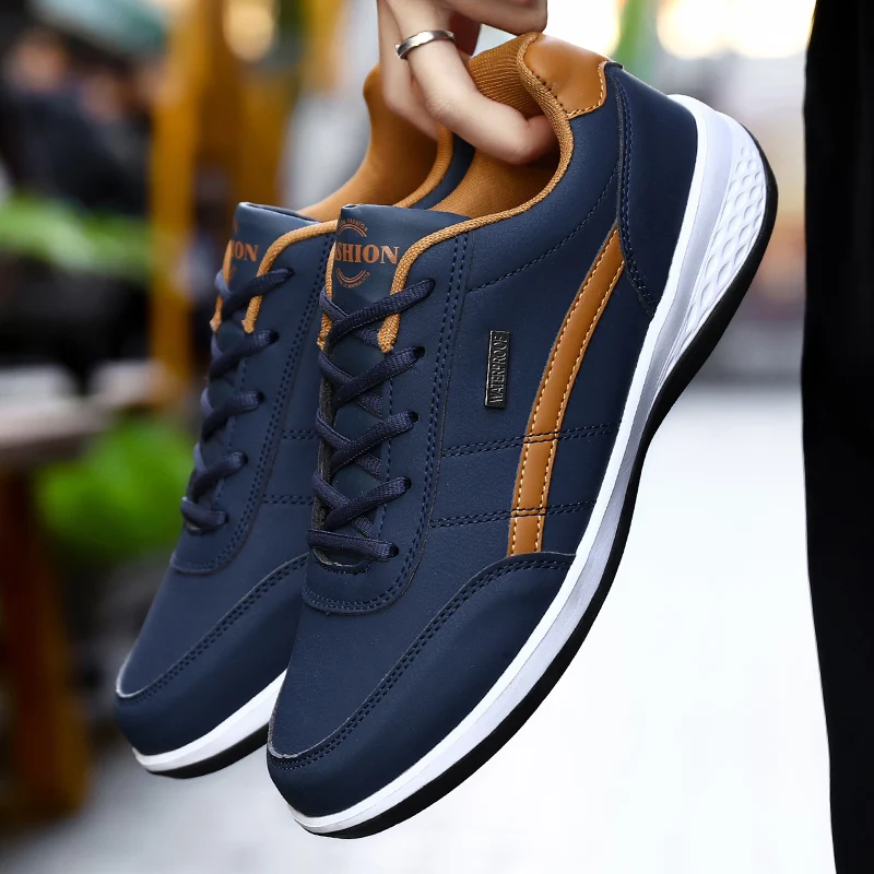 VIP Walking Shoes Men\'s Sneakers Sports Casual Shoes Leather Outdoor Four Seasons Soft Bottom