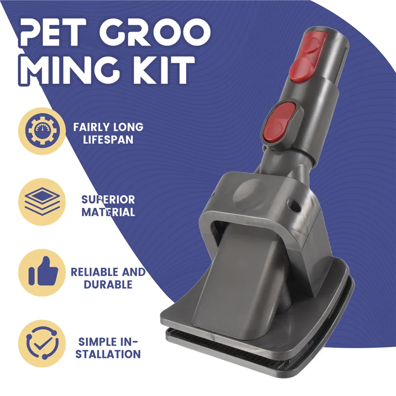 

Shoppingappliances Pet Grooming Kit , Dog Brush Hair Vacuum Attachment For Dyson V7/8/10/12/15, With Extension Hose And Trigger