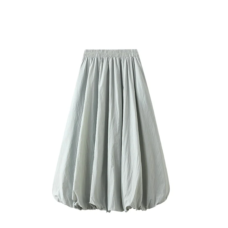 

SuperAen Spring 2024 New High Waist Bud Skirt Lantern Long A-Line Skirt for Women