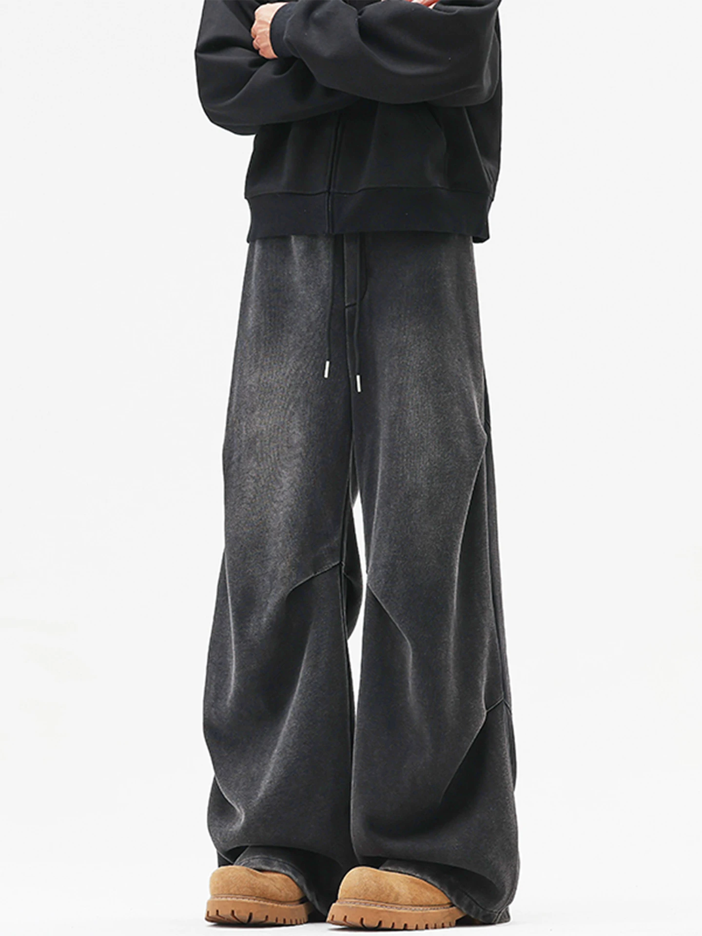 

Мужские джинсы American Sle Heavyweight с прямыми штанинами, широкие брюки из денима, весна-осень, модные повседневные брюки от трендового бренда