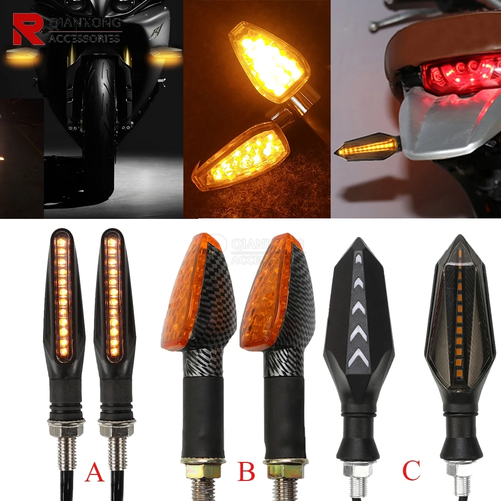 

Motorbike For YAMAHA DT 80 125 R RL RE LC RR FZ1 FAZER/GT 600 FZ6S/FZ6N Flashing 12 LED lights waterproof Turn Signal Light part