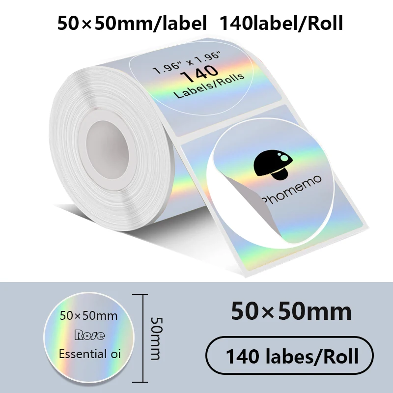 1 roll of white/transparent/laser paper - suitable for M110 M220 M221 M120 E210 P50 P1 label machine, used for DIY labels