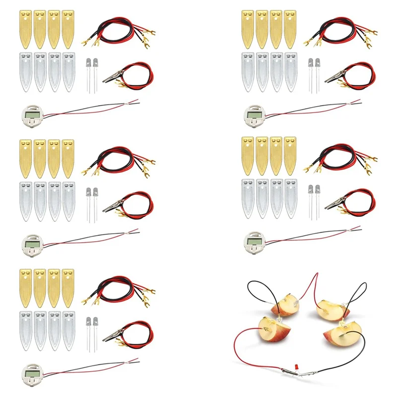 【BABY】Fruit Battery Science Experiment Kit For Home Teaching , Lemon Potato Battery Physics Teaching Experiment