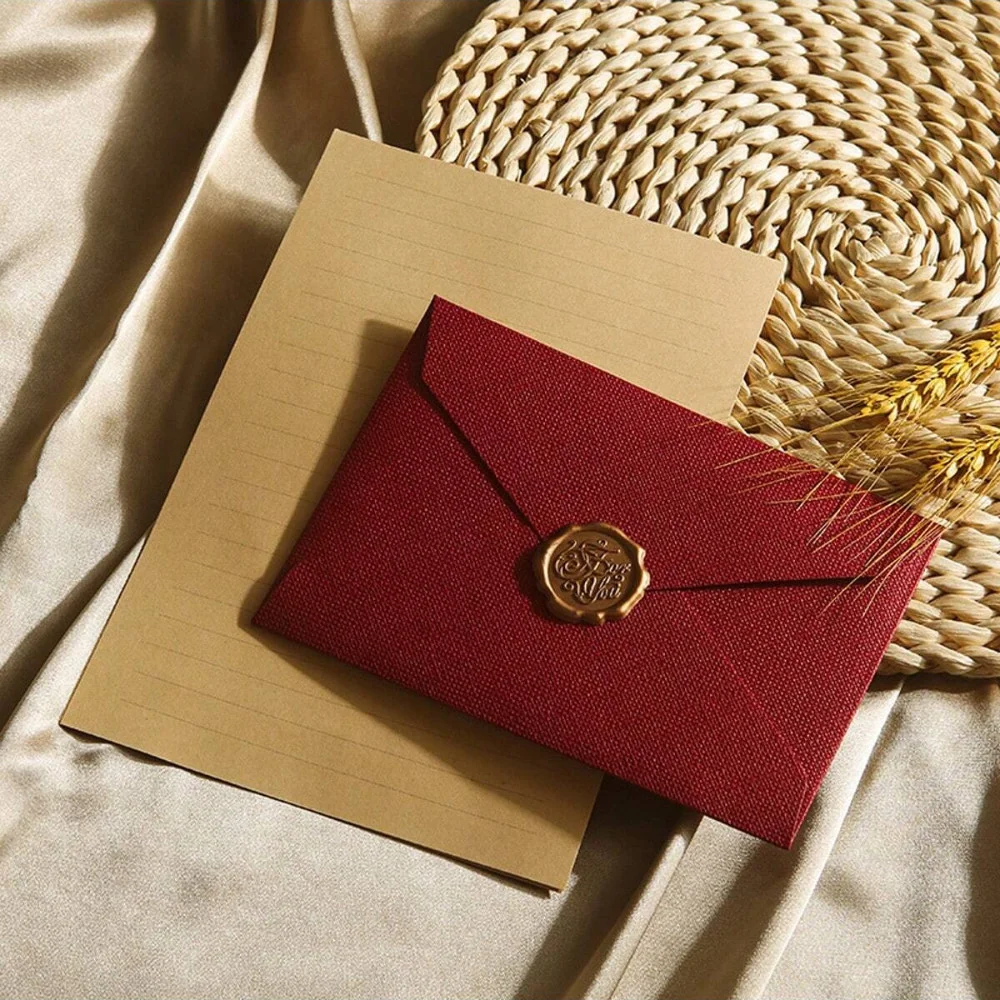 Grußkarten, Umschläge, gefalteter Karton und goldene Aufkleber für Grußkarten, Hochzeit, Geburtstag, Einladungen, Babypartys, Partys – Detail 7