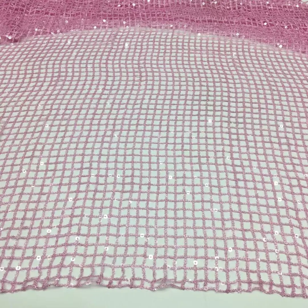 

Lace Fabric African Lace Fabric for Women L-1214382 Nigerian Sequence Net Lace French Mesh Tulle Laces Fabrics