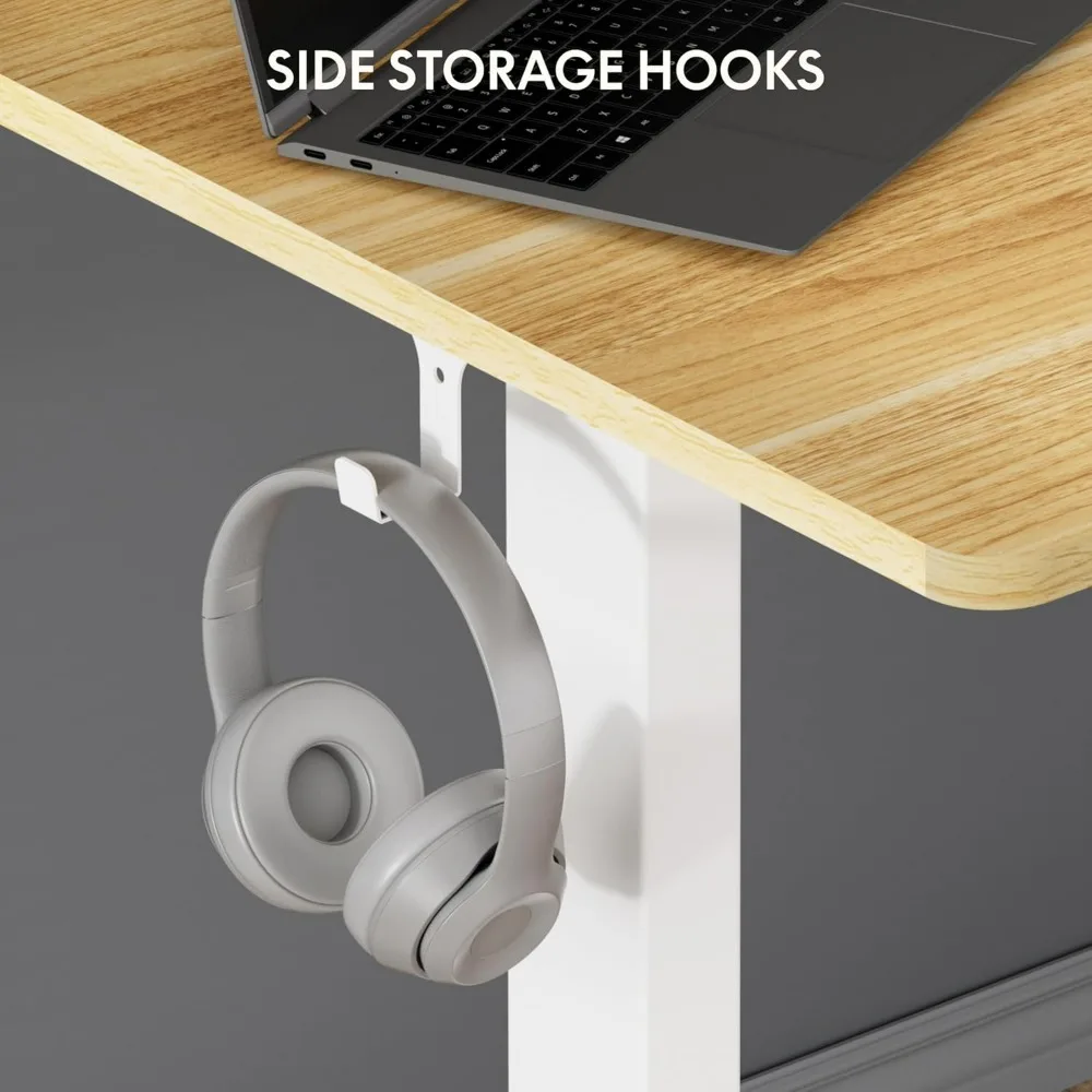 قطعة واحدة مكتب قائم 40 × 24 بوصة ارتفاع قابل للتعديل مكتب كهربائي الجلوس الوقوف مكتب مكتب المنزل محطة عمل الكمبيوتر