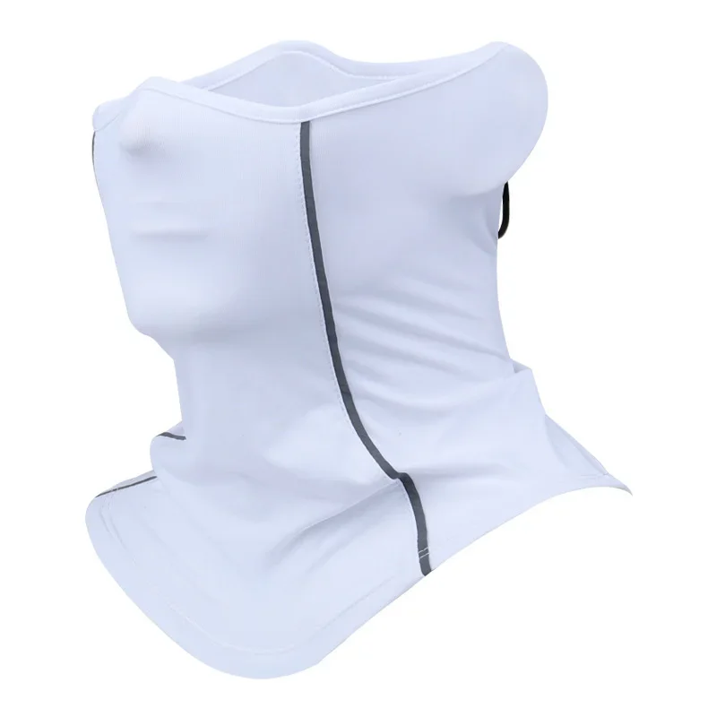 

Black Mask Unisex Reflective Night Riding Half Face Cover Summer Ice Silk Sunscreen Neck Collar Scarf Outdoor Sports Bandana