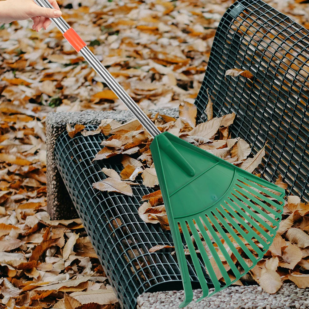 

2pcs Plastic Leaf Rake Head Lightweight Garden Tool For Lawn Grass Pine Needles Yard Cleaning Fall Season Portable Rake