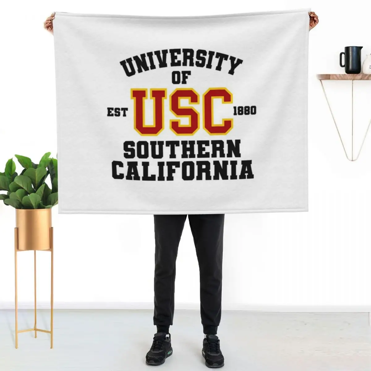 

USC USC Est 1880 University Of Southern California Throw Blanket Lightweight Cozy Blanket for Bed Sofa