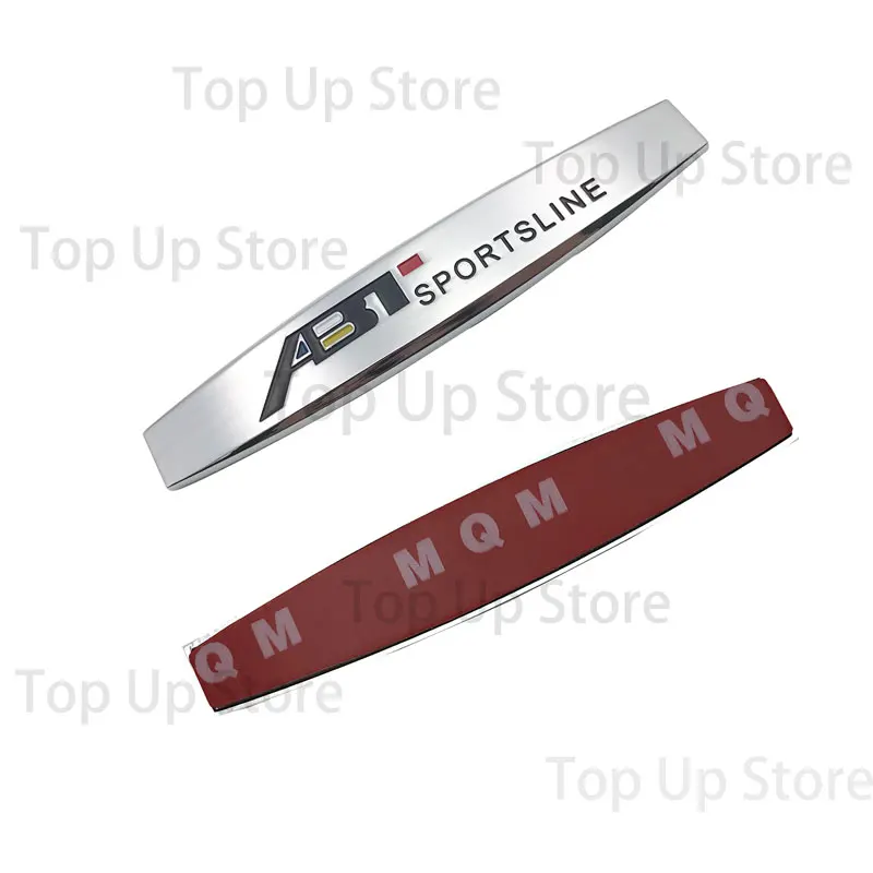 ثلاثية الأبعاد سيارة معدنية التصميم ABT Sportsline شعار ملصق شارة ل A3 A4 A5 A6 A7 A8 S2 S3 S4 S5 RS Q8 الجسم الديكور