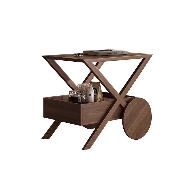 

Nordic, Japanese, retro, trolley, removable, coffee table, storage, corner table