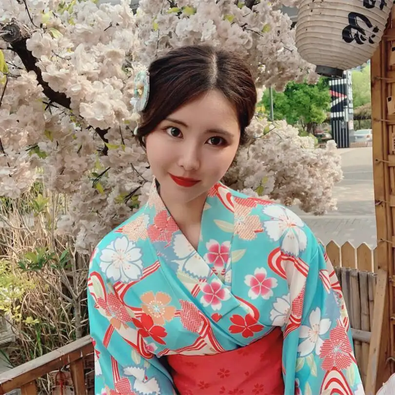 

New Kimono Women Formal Dress Tradition Improve Chinese Style Japanese Retro Summer Fresh Literature Art Retro Bathrobe Dress
