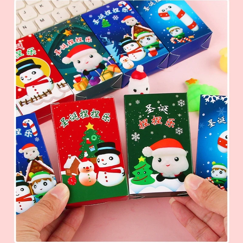 50 Stuks Kerst Blinde Doos Kawaii Squishy Speelgoed Feestartikelen Voor Kinderen Volwassenen Squishies Stress Relief Squeeze Speelgoed Verjaardagscadeau