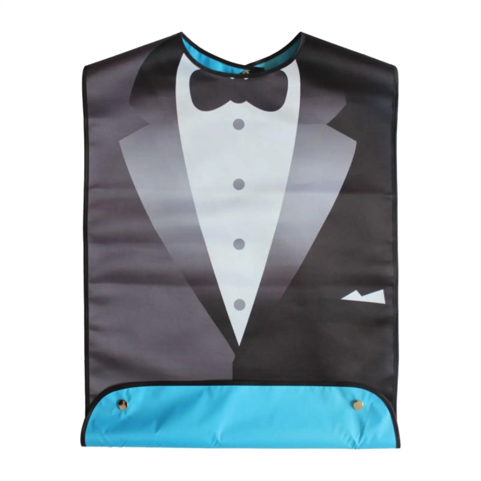 Adult Waterproof Print Cotton Adjustable Bib Protector Crumb