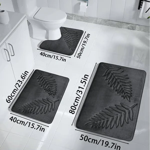 3 Buah Set Keset Kamar Mandi Antiselip Lembut Cepat Kering Karpet Lembut Kamar Mandi Penyerapan Air Keset Kamar Mandi Cepat Kering Dapat Dicuci Dengan Mesin untuk Lantai Rumah 10 karpet lucu dengan penjualan terbaik - №