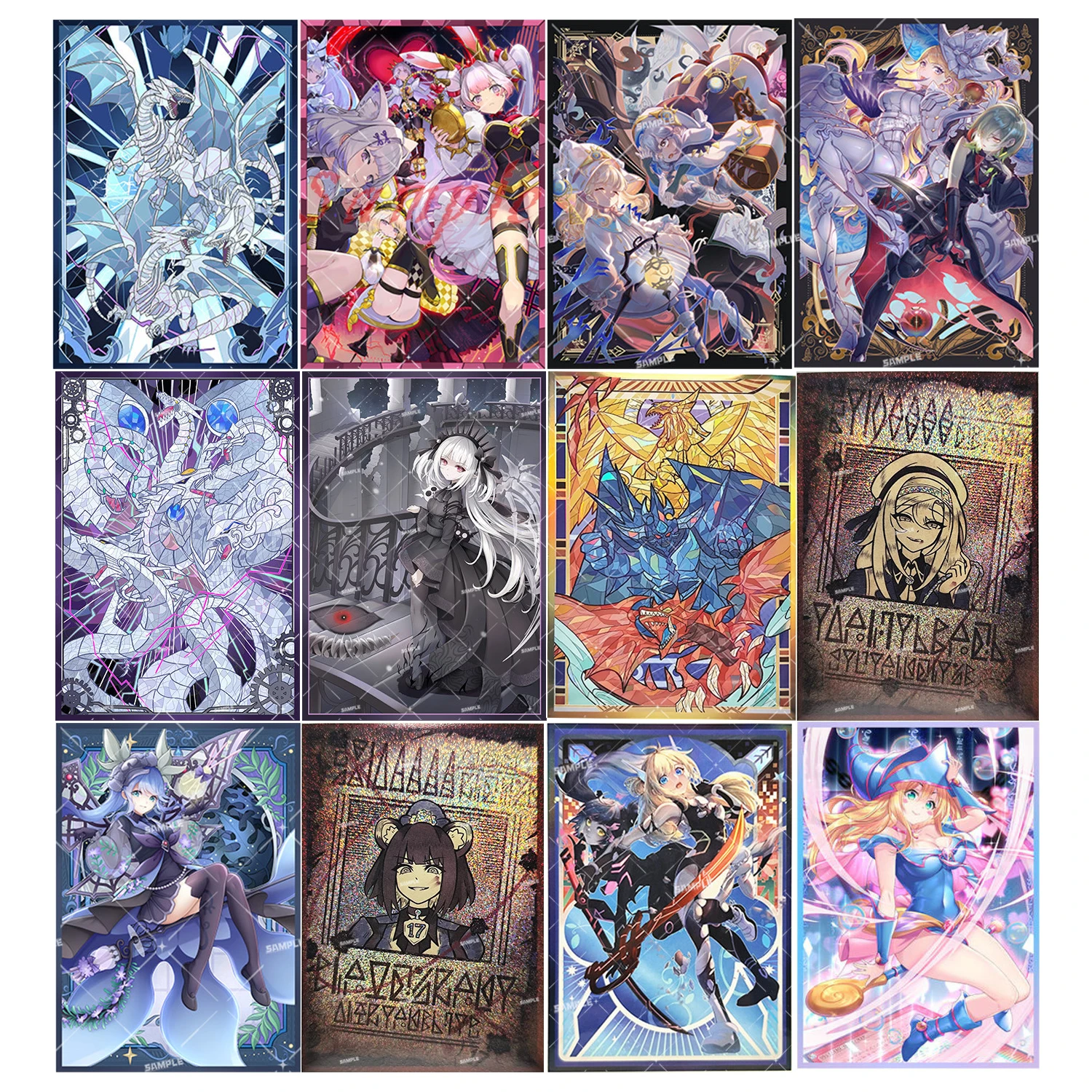 

36 Models 50Pcs/set 63X90Mm Diy Yu-Gi-Oh! Cyber Dragon Card Sleeve Color Flash Ygo Blue-Eyes White Dragon Card Protection Cover