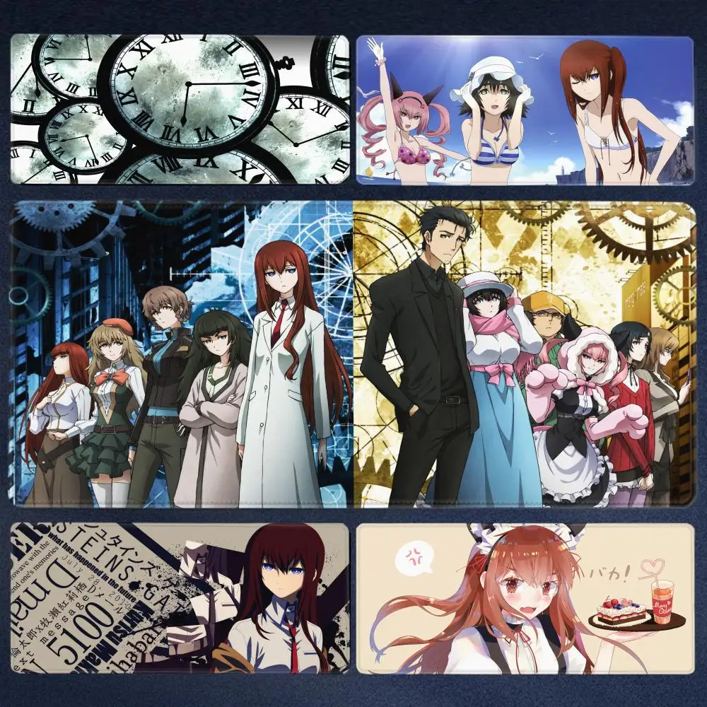 

Mousepad Steins Gate HD Printing Computer Gamers Locking Edge Non-slip Mouse Pad Keyboard Table Carpet PC Desk Accessories Pads