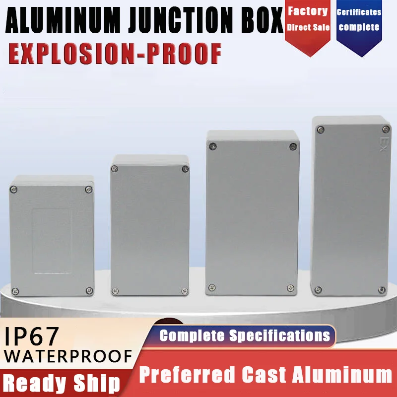IP67 Metal Cast Aluminum Junction Box Waterproof Case And Dustproof Impact Resistance Junction Box Outdoor Electronic Project
