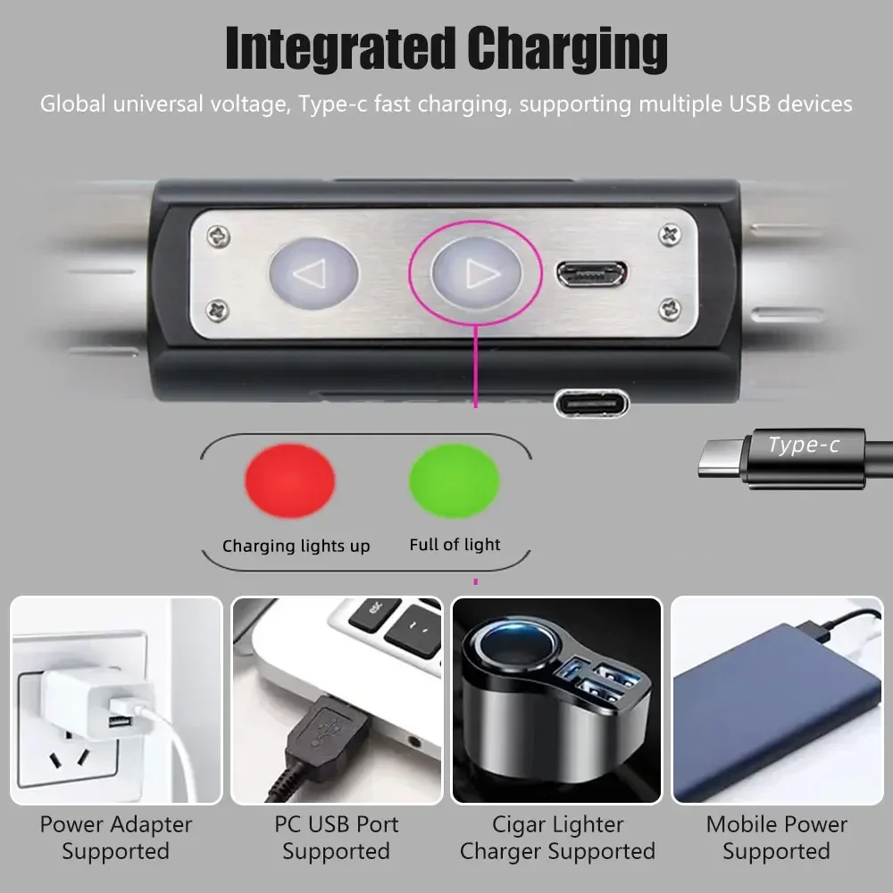 Special Strong Light Flashlight for Jade Jewelry Identification Flashlights USB Rechargeable 6 Colors Lights Torch