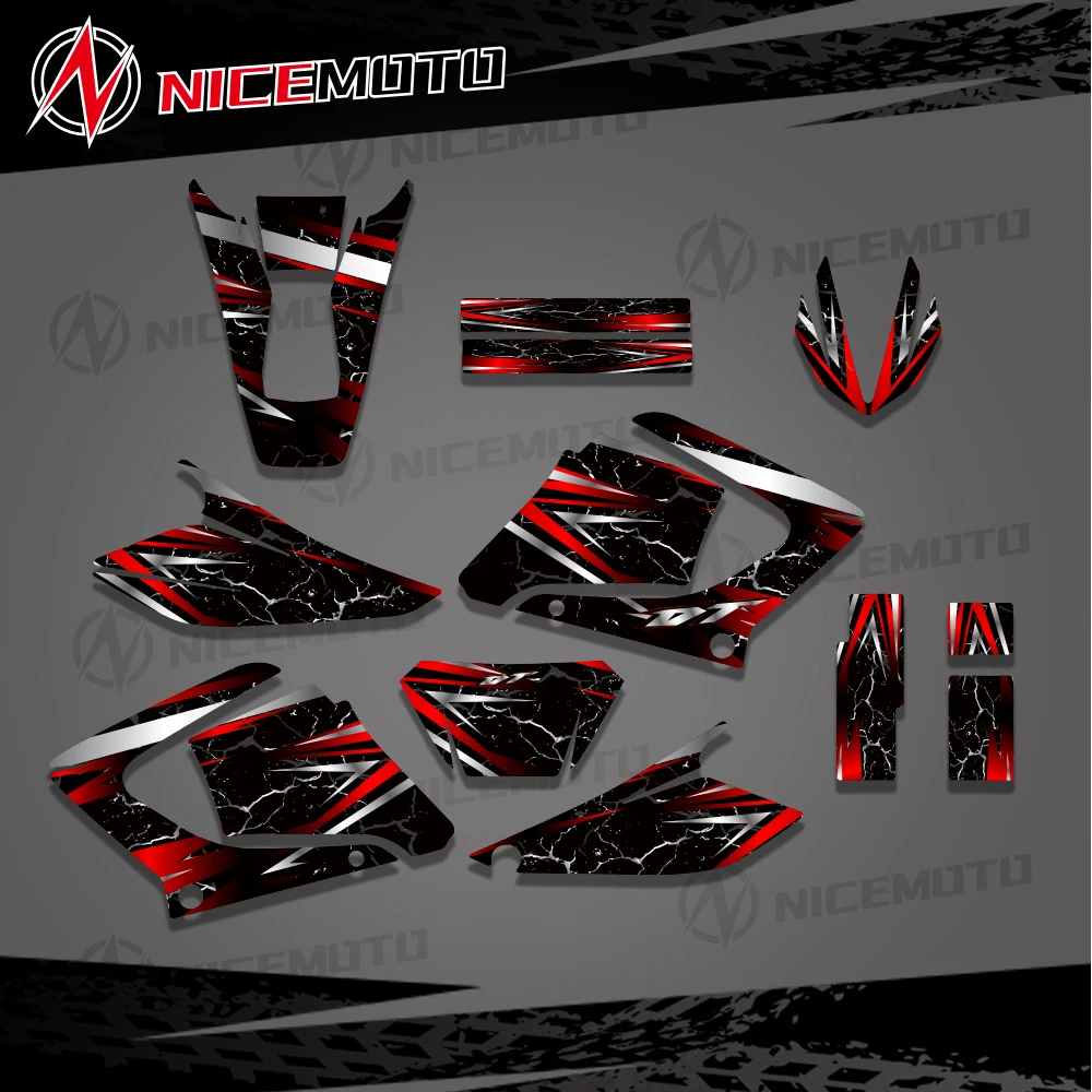 NOWE GRAFICZNE ZESTAWY NAKLEJEK Z PASUJĄCYMI TŁAMI Do Yamaha DTX125 DT X 125 2002 2003 2004 2005 2006-2007 — 2