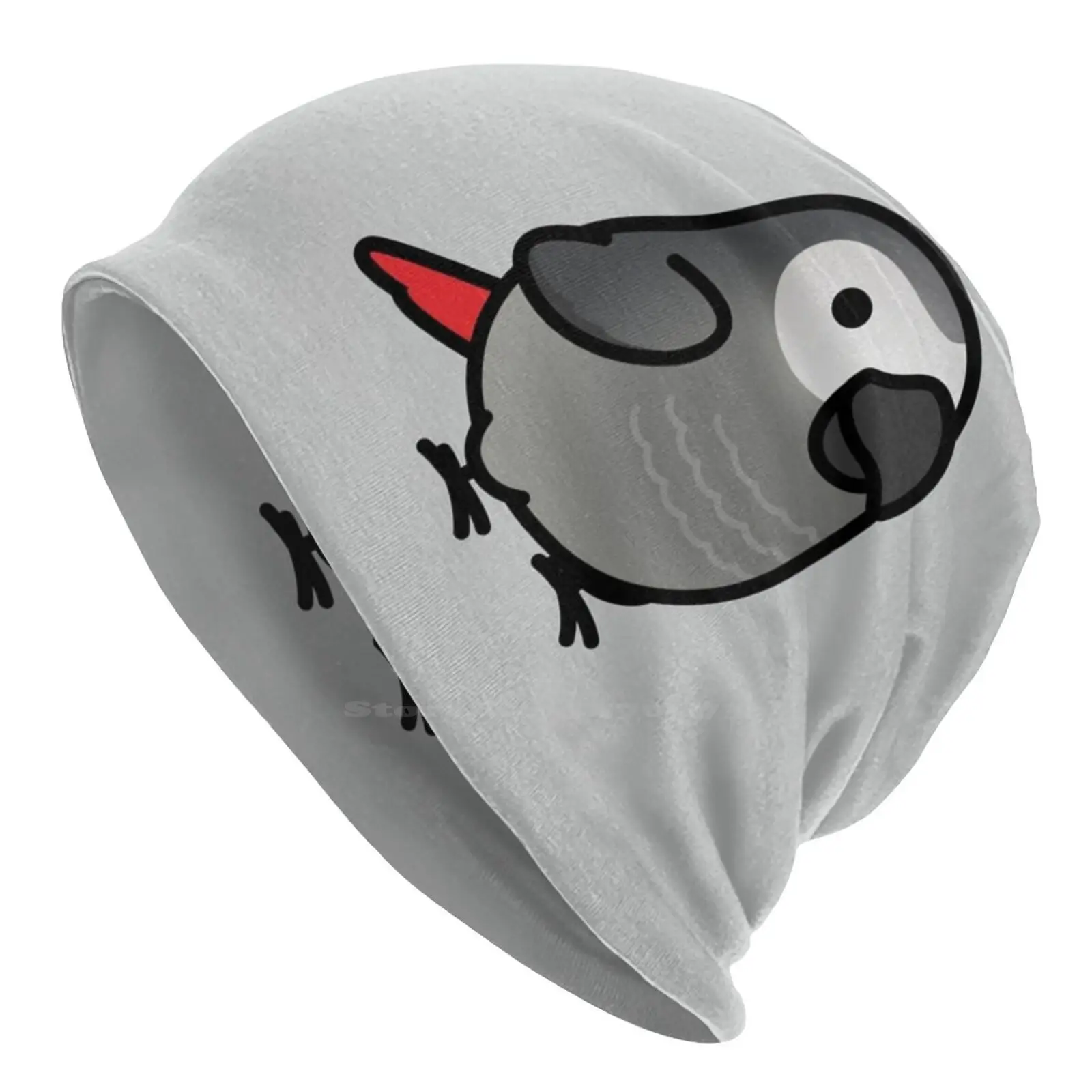 Chubby African Grey Knitted Hat Warm Beanie Outdoor Caps African Grey African Gray Birb Cute Bird Cute Parrot