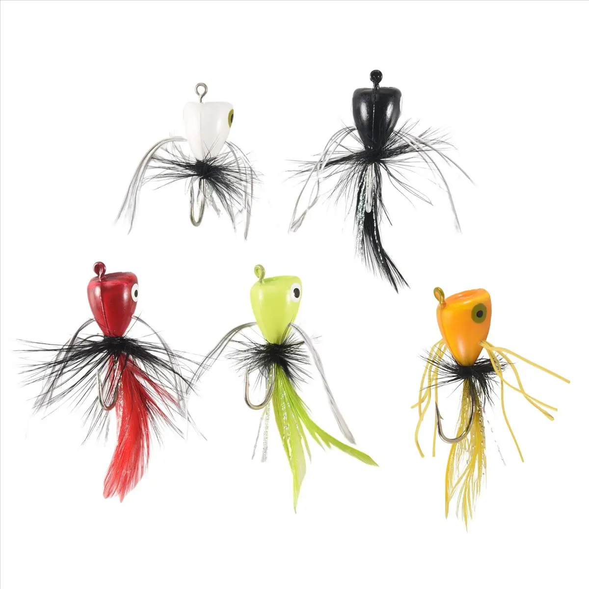 【CYBER MONDAY】10PCS Fly Fishing Poppers,Topwater Fishing Lures Crappie Bluegill Panfish Trout Salmon Perch Flies