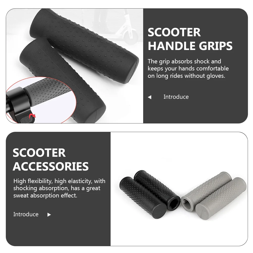 

2Pcs Scooter Handle Protectors High Flexibility Comfortable Grip Shock Absorbing Long Rides Without Gloves Scooter Supplies
