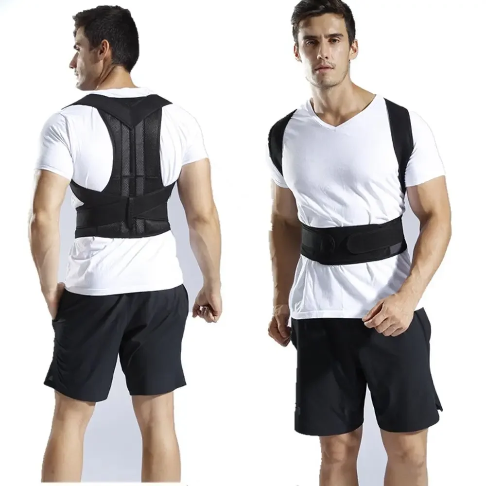 Accessories Neoprene Nylon Posture Corrector Black Adjustable Shoulder Brace Therapy Corrector Clavicle Spine