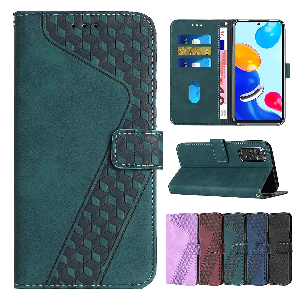 Wallet Case for Xiaomi Redmi Note 12 12 Pro 12S 11 11S 10 9 8 Redmi 12C 10C 10A 10 9C 9T 9A 9 3D Embossed Flip Cover for X5 Pro