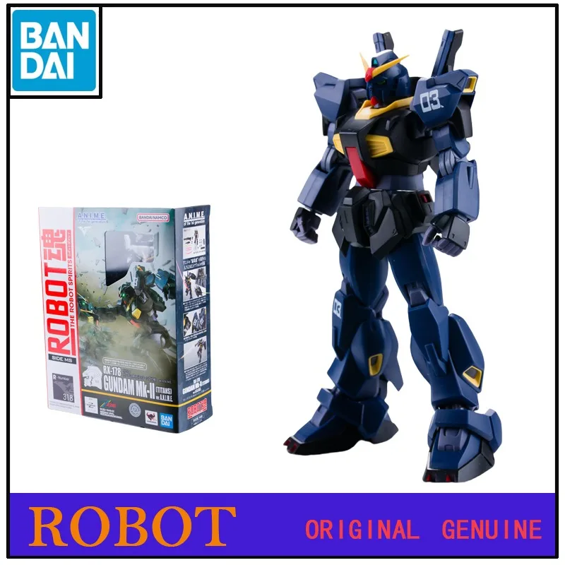 Bandai Original THE ROBOT SPIRITS RX-178 Gundam MK2 Anime Action Figures Toys for Boys Girls Gift Collectible Model Ornaments