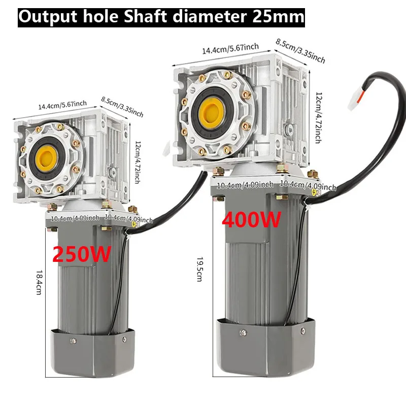 250 w 400 w AC Variabele Snelheid Vertraging Motor + Turbine Worm Versnellingsbak NMRV050 met Snelheidsregelaar CW CCW Uitgangsgat 25mm AC220V