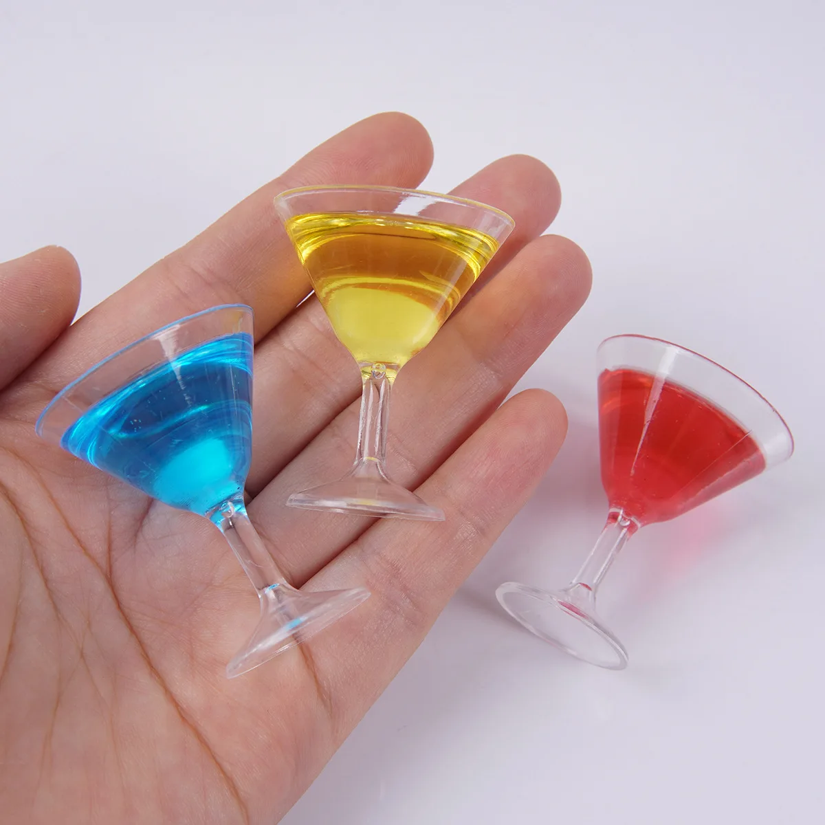 2pcs Mini Cocktail Glass Juice Glass Tall Wine Glass Drink Kitchen Scene Miniature Food Toy Simulation Home Decor Decorations